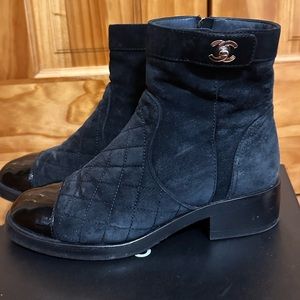 Chanel suede boots